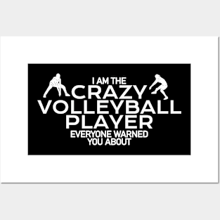 Crazy volleyball player Posters and Art